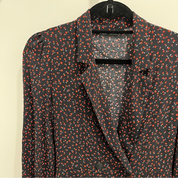 Zara black ditsy print romper - Picture 4 of 6